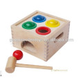 Baby Hand Exercise Wooden Hammering Balls Toys w/ balls, hammer, box